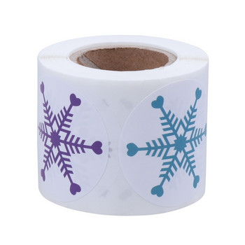 2 ролкови стикера Коледна снежинка Паста Запечатващ етикет за Направи си сам подаръци Занаяти