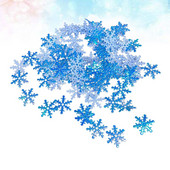 Lumehelbekaunistused Pidu Winterdecor Glitter Iridescent Blue Christmas Wonderland Kangas Lauad Pakend Dušš Käsitöö Lumi