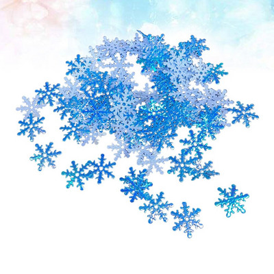 Χιονονιφάδες Διακοσμήσεις Πάρτι Winterdecor Glitter Iridescent Blue Christmas Wonderland Υφασμάτινα Τραπέζια Συσκευασία Ντους Χειροτεχνία Χιόνι