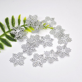 36 τμχ Πλαστικό χρυσό ασήμι γκλίτερ σε σκόνη Χιονονιφάδα Χριστουγεννιάτικα στολίδια Κρεμαστό χριστουγεννιάτικο δέντρο Διακοσμητική κρεμαστή νιφάδα χιονιού