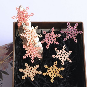 Glitter Gold Silver Snowflake Χριστουγεννιάτικη Διακόσμηση Snowflake Cutouts Craft For Christmas DIY Party Decorment Στολίδι προμήθειες