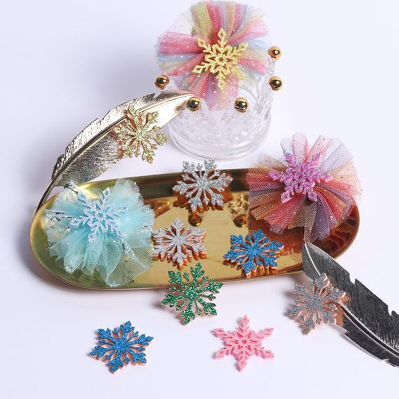 Glitter Gold Silver Snowflake Χριστουγεννιάτικη Διακόσμηση Snowflake Cutouts Craft For Christmas DIY Party Decorment Στολίδι προμήθειες