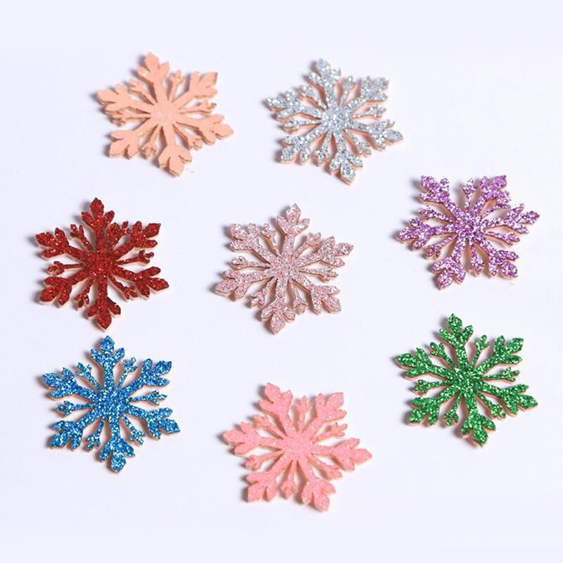 Glitter Gold Silver Snowflake Χριστουγεννιάτικη Διακόσμηση Snowflake Cutouts Craft For Christmas DIY Party Decorment Στολίδι προμήθειες