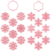 3D kalup za božićne kolačiće pahuljice | 9 komada božićnih kalupa za pečenje kolačića u obliku snježne pahulje, različitih oblika, potrepština za zabavu