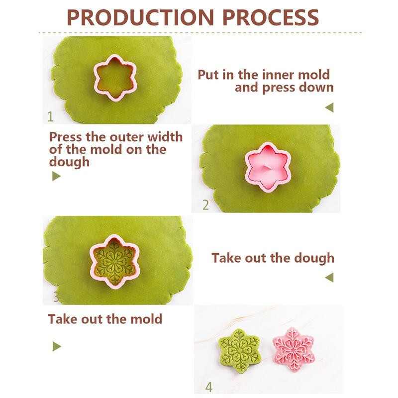 3D kalup za božićne kolačiće pahuljice | 9 komada božićnih kalupa za pečenje kolačića u obliku snježne pahulje, različitih oblika, potrepština za zabavu