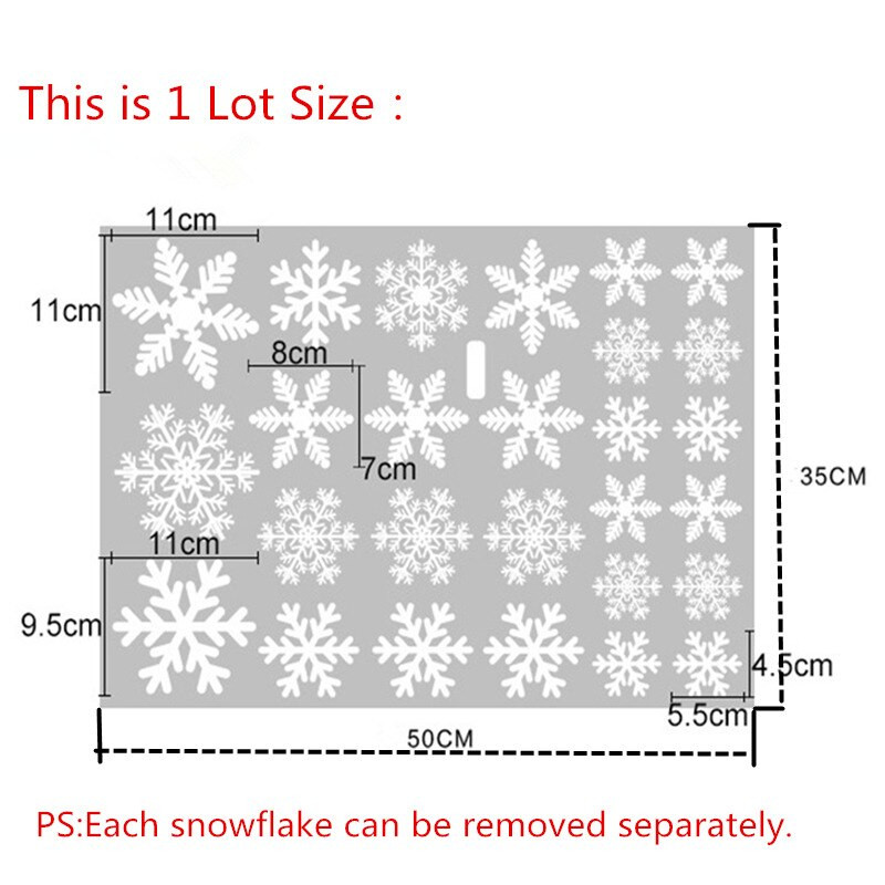 27 tk Jõulude lumehelveste kleebis Staatilise elektri kleebis Uusaasta kaunistused Jõulud koju Külmutatud Noel Lastetoa kujundus