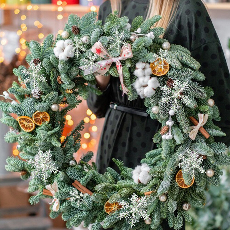 30 tk. jõulude lumehelbe kaunistus kodu jaoks valge plastikust jõululumehelbepuu sünnikaunistus 6-22cm