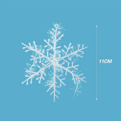 30 tk. jõulude lumehelbe kaunistus kodu jaoks valge plastikust jõululumehelbepuu sünnikaunistus