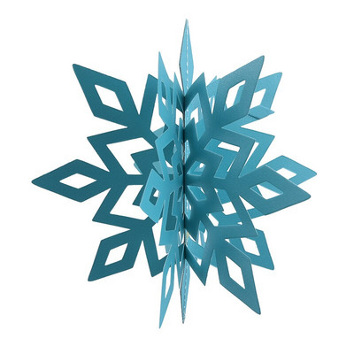 6 kom/set Snježna pahuljica, viseća velika kartonska 3D ukrasna oprema za ekološke novogodišnje božićne ukrase