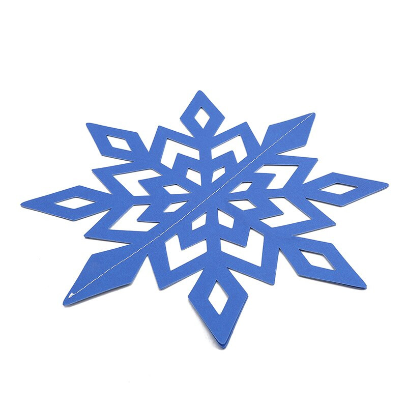 6 kom/set Snježna pahuljica, viseća velika kartonska 3D ukrasna oprema za ekološke novogodišnje božićne ukrase
