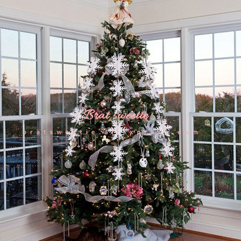 Χριστουγεννιάτικη νιφάδα χιονιού Αυτοκόλλητα τοίχου για χριστουγεννιάτικο δέντρο Στολίδια για το σπίτι Πρωτοχρονιά Χειμερινά πάρτι γενεθλίων