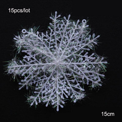 Autocolante de perete cu ghirlande de fulgi de nea de Craciun Decoratiuni pentru pomul de Craciun Ornamente pentru casa Anul Nou Iarna Accesorii pentru petreceri