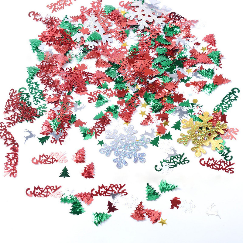 50 g svjetlucavo božićno drvce pahuljica konfeti šljokice DIY novogodišnji kućni ukrasi za vjenčanje rođendan