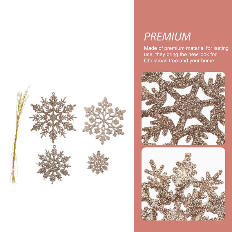 Χριστουγεννιάτικη νιφάδα χιονιού Διακοσμητικά στολίδια Κρεμαστό Νιφάδες χιονιού Διακόσμηση Κρεμαστά ασημένια προμήθειες για πάρτι κολλάει πανό