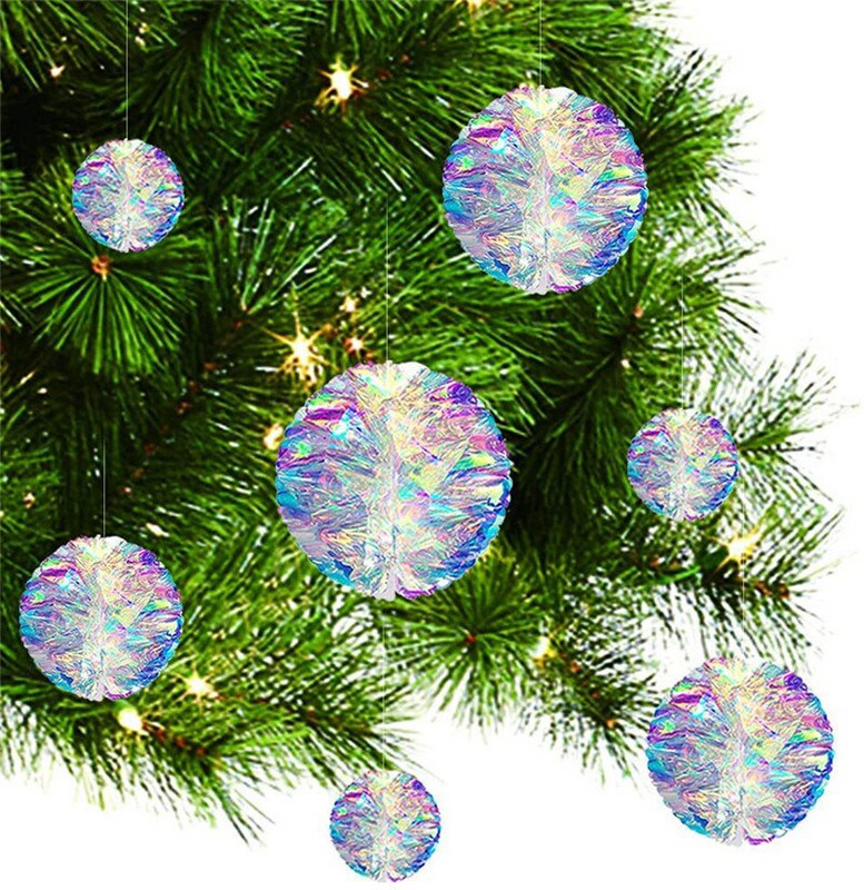 3D dirbtinės snaigės Girliandos Žiemos šaldytos vakarėlio dekoracijos Kalėdinės dekoracijos namams 2022 Navidad Ornaments Tree Netikras sniegas