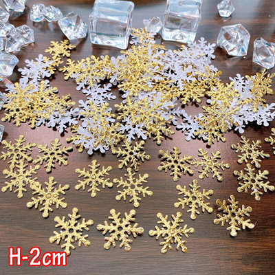 200/300Pcs Χριστουγεννιάτικα τεχνητά κομφετί νιφάδες χιονιού Διακοσμητικά στολίδια για πάρτι για το σπίτι