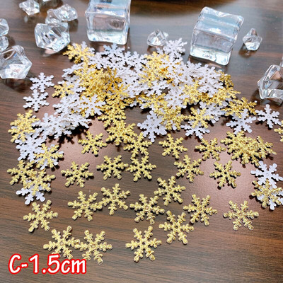 200/300Pcs Χριστουγεννιάτικα τεχνητά κομφετί νιφάδες χιονιού Διακοσμητικά στολίδια για πάρτι για το σπίτι