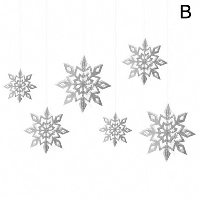 Umjetne snježne pahulje Papirnate vijence Festival Frozen Party pribor Božićni ukrasi za dom Vjenčanje Rođendan X1C7