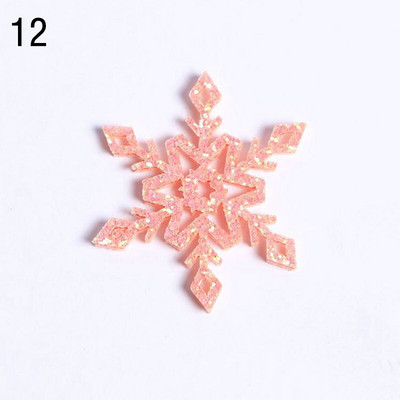 10 τμχ Τρισδιάστατο χειροποίητο χριστουγεννιάτικο ντεκόρ Snowflake Νέα 34/36mm Xmas Tree Artificial Decor Snowflakes Home Χριστουγεννιάτικα Δώρα Δώρα