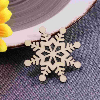Χριστουγεννιάτικα Ξύλινα Snowflake Cutoutcrafts Ξύλο Ετικέτες Δώρο Κοψίματα δέντρου Glitter Ημιτελή Διακόσμηση Στολίδια Diy Kit Στολίδι