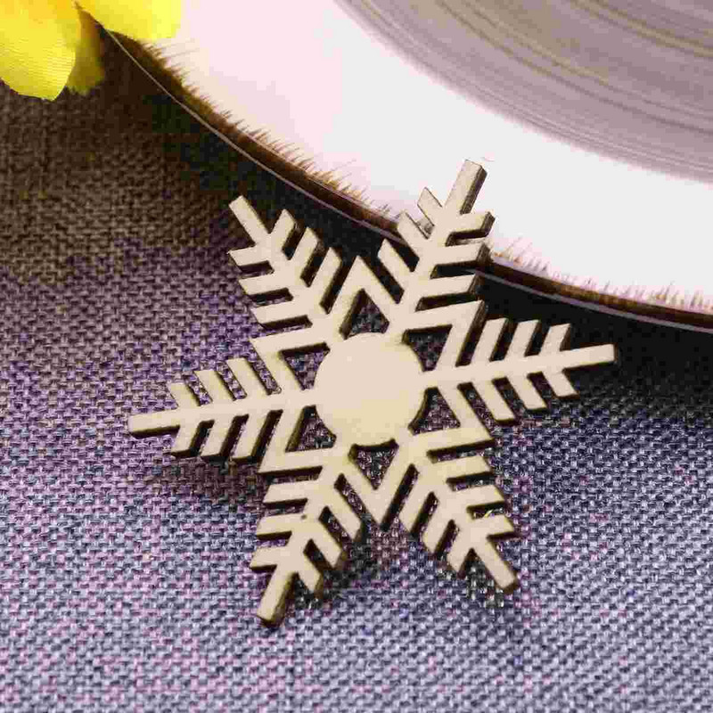 Χριστουγεννιάτικα Ξύλινα Snowflake Cutoutcrafts Ξύλο Ετικέτες Δώρο Κοψίματα δέντρου Glitter Ημιτελή Διακόσμηση Στολίδια Diy Kit Στολίδι
