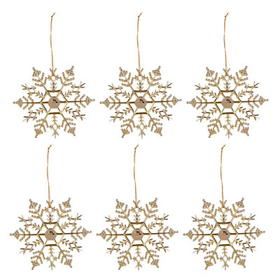 6 buc. Fulgi de zăpadă de Crăciun pandantiv pentru pom de Crăciun Ornamente pentru petrecere de aniversare, fulgi de nea din plastic, pentru acasă, zăpadă, decorațiuni pentru petreceri de iarnă