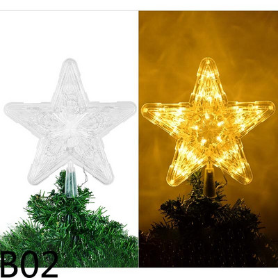 1 kom 18/24 cm LED svjetla na vrhu božićnog drvca Zvijezda petokraka svjetleći ukrasi za božićno drvce Navidad Pokloni za novogodišnju zabavu