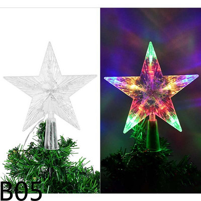 1 kom 18/24 cm LED svjetla na vrhu božićnog drvca Zvijezda petokraka svjetleći ukrasi za božićno drvce Navidad Pokloni za novogodišnju zabavu