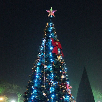 ГОРЕЩА голяма лампа със звездни светлини за коледно дърво Многоцветна декорация 100-240V NDS