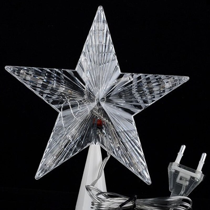 HOT Large Χριστουγεννιάτικο Δέντρο Topper Star Lights Φωτιστικό Πολύχρωμο Διακόσμηση 100-240V NDS