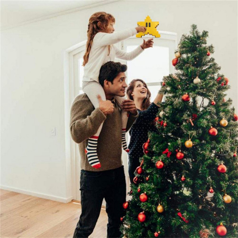 3D žvaigždės formos Naujųjų metų puošmena Kalėdų kabantis Kalėdų eglutės viršus Puikus žvaigždės ornamentas vestuvinis papuošalas dovanoms