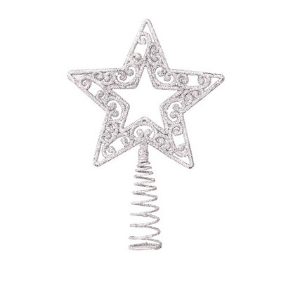 Pom de Crăciun de 20 cm Lumină de sus cu LED Steaua strălucitoare Lumină strălucitoare Pentagramă Pom de Crăciun Ornament de Anul Nou Decor pentru casă Navidad
