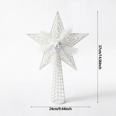 Svjetlucavi vrh božićnog drvca Ukrasi od petokrake zvijezde Božićno drvce Češer za bor Pentagram ukras Dekor Navidad Nova godina kod kuće