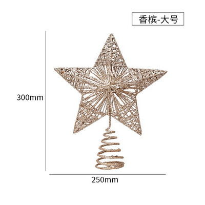 Svjetlucavi vrh božićnog drvca Ukrasi od petokrake zvijezde Božićno drvce Češer za bor Pentagram ukras Dekor Navidad Nova godina kod kuće