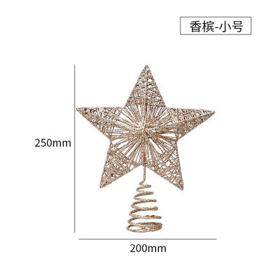 Svjetlucavi vrh božićnog drvca Ukrasi od petokrake zvijezde Božićno drvce Češer za bor Pentagram ukras Dekor Navidad Nova godina kod kuće