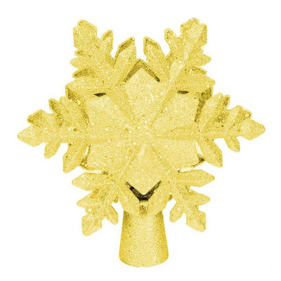 Kalėdų eglutės viršūnėlė 3D tuščiavidurė putojanti žvaigždė su LED besisukančiomis snaigių projektoriaus lemputėmis Kalėdų vakarėliui namų „Navidad“ dekoravimui