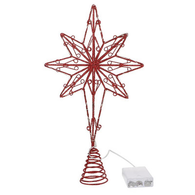 Božićno drvce Topper Star Decorations Svjetlo svjetlucavo Tree Topper Star Iron Craft Christmas Tree Top Lamp Božićno drvce Topper