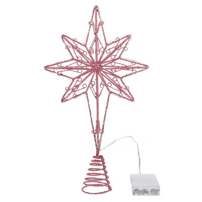 Božićno drvce Topper Star Decorations Svjetlo svjetlucavo Tree Topper Star Iron Craft Christmas Tree Top Lamp Božićno drvce Topper