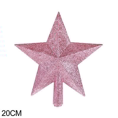 15/20 cm Kalėdų eglutė Top Star Linksmų Kalėdų papuošimai namams Blizganti aukso pudra Penkiakampės žvaigždės Naujųjų metų ornamentas