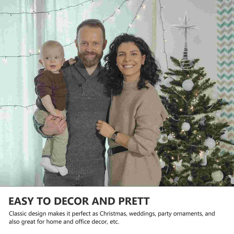 Puulatv jõulutähe hõbekaunistus Treetop õõnes ehtimisfestivali kaunistustega lint