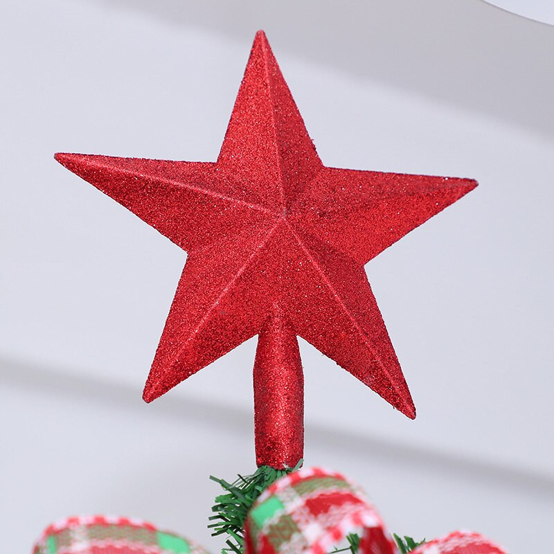 Nou decor de Crăciun de 10/15/20 cm Pom de Crăciun Steaua de sus Steaua cu cinci colțuri Ornament pentru brad de Crăciun Pandantiv Decor de petrecere creativ