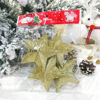 Καλά Χριστουγεννιάτικα Δέντρα Διακοσμητικά Μικρά Χρυσά Αστέρια Χριστουγεννιάτικο Δέντρο Κρεμαστό Κρεμαστό Xmas Top Star Pentagram με Χρυσόσκονη