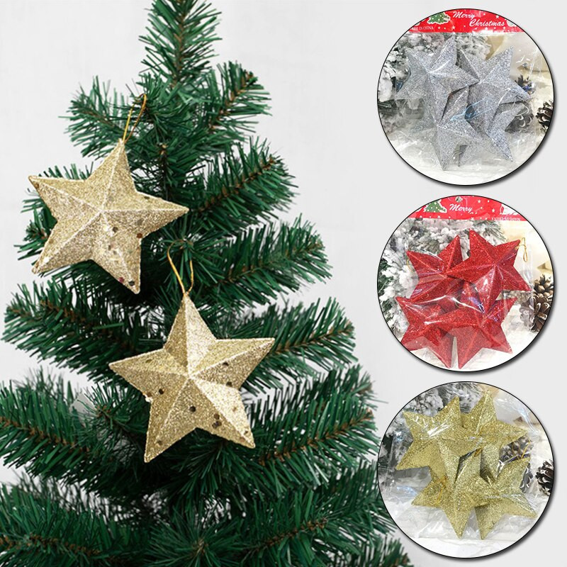 Καλά Χριστουγεννιάτικα Δέντρα Διακοσμητικά Μικρά Χρυσά Αστέρια Χριστουγεννιάτικο Δέντρο Κρεμαστό Κρεμαστό Xmas Top Star Pentagram με Χρυσόσκονη