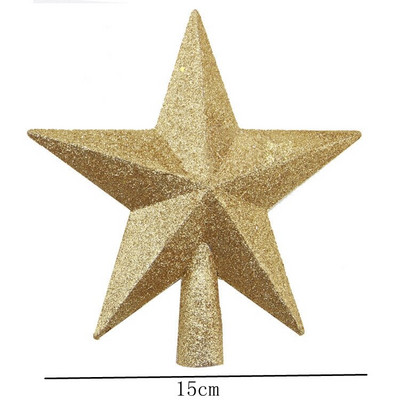 15/20cm Pom de Crăciun Decor Stare cu cinci colțuri Pandantiv Ornamente Decoratiuni de Crăciun pentru acasă Pomul de Crăciun Anul Nou