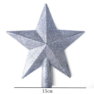 15/20cm Pom de Crăciun Decor Stare cu cinci colțuri Pandantiv Ornamente Decoratiuni de Crăciun pentru acasă Pomul de Crăciun Anul Nou