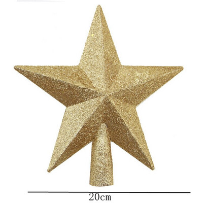 15/20cm Pom de Crăciun Decor Stare cu cinci colțuri Pandantiv Ornamente Decoratiuni de Crăciun pentru acasă Pomul de Crăciun Anul Nou