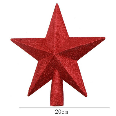 15/20cm Pom de Crăciun Decor Stare cu cinci colțuri Pandantiv Ornamente Decoratiuni de Crăciun pentru acasă Pomul de Crăciun Anul Nou