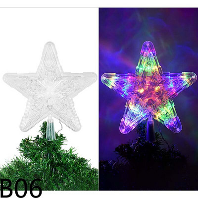 Χριστουγεννιάτικο δέντρο LED Top Star Topper Διακοσμητικά Χριστουγεννιάτικου δέντρου Φωτιστικό LED Star για το σπίτι Χριστουγεννιάτικο ντεκόρ για Πρωτοχρονιάτικο πάρτι Navidad Δώρα Noel