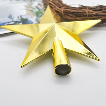 20 см коледна елха връхна звезда петолъчна звезда коледна украса орнаменти работен плот Коледа Нова година 2022 Navidad party XMAS