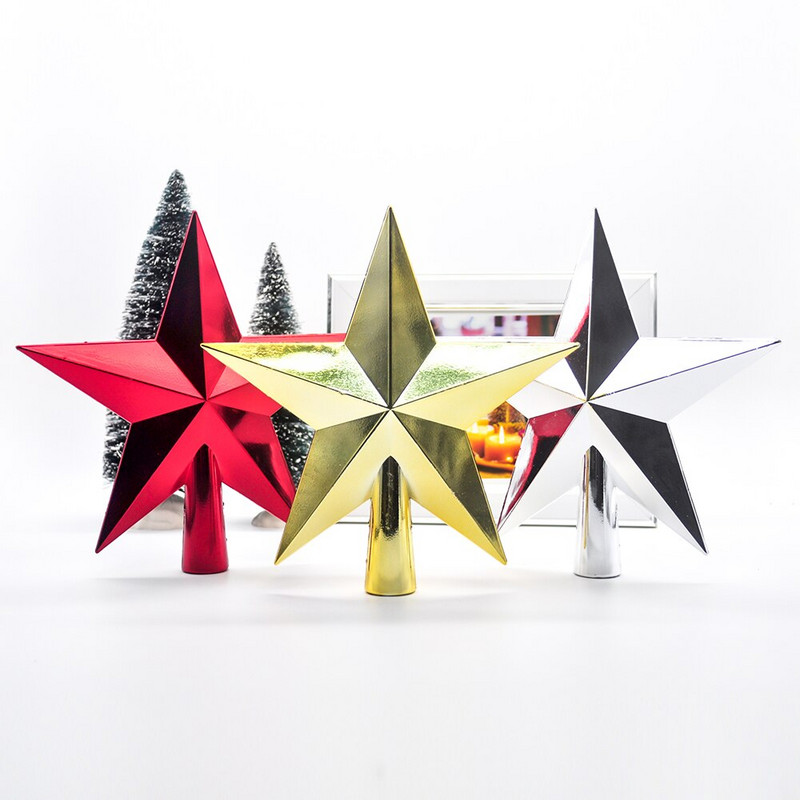 20cm božićno drvce na vrhu zvijezda petokraka zvijezda božićni ukrasi ukrasi radna površina Božić Nova godina 2022. Navidad party XMAS